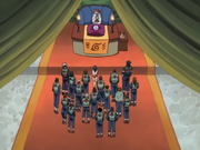 O Hokage conversando com os Jōnin