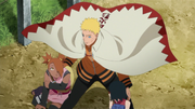 Naruto saves Sarada and Chocho