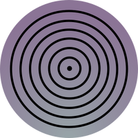 Rinnegan - Naruto Inspired - Horn Button - Court Purple/Black