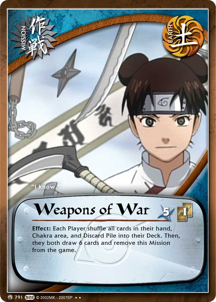 Cartas Coleccionables de Naruto Shippūden: Weapons of War 