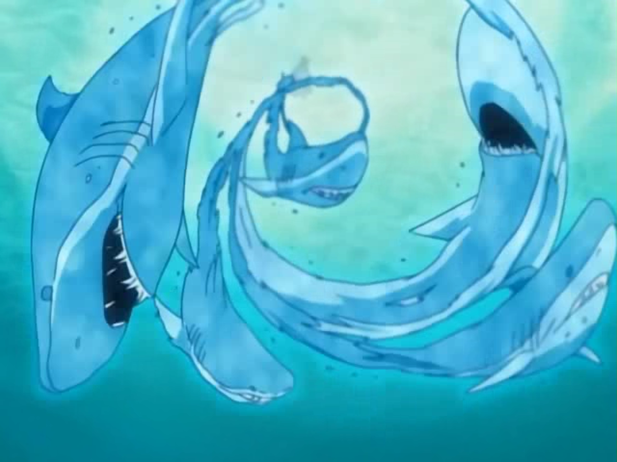 Water Release: Five Feeding Sharks | Narutopedia | FANDOM powered by Wikia