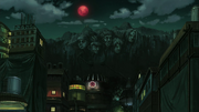 Konoha con las reconstrucciones progresando