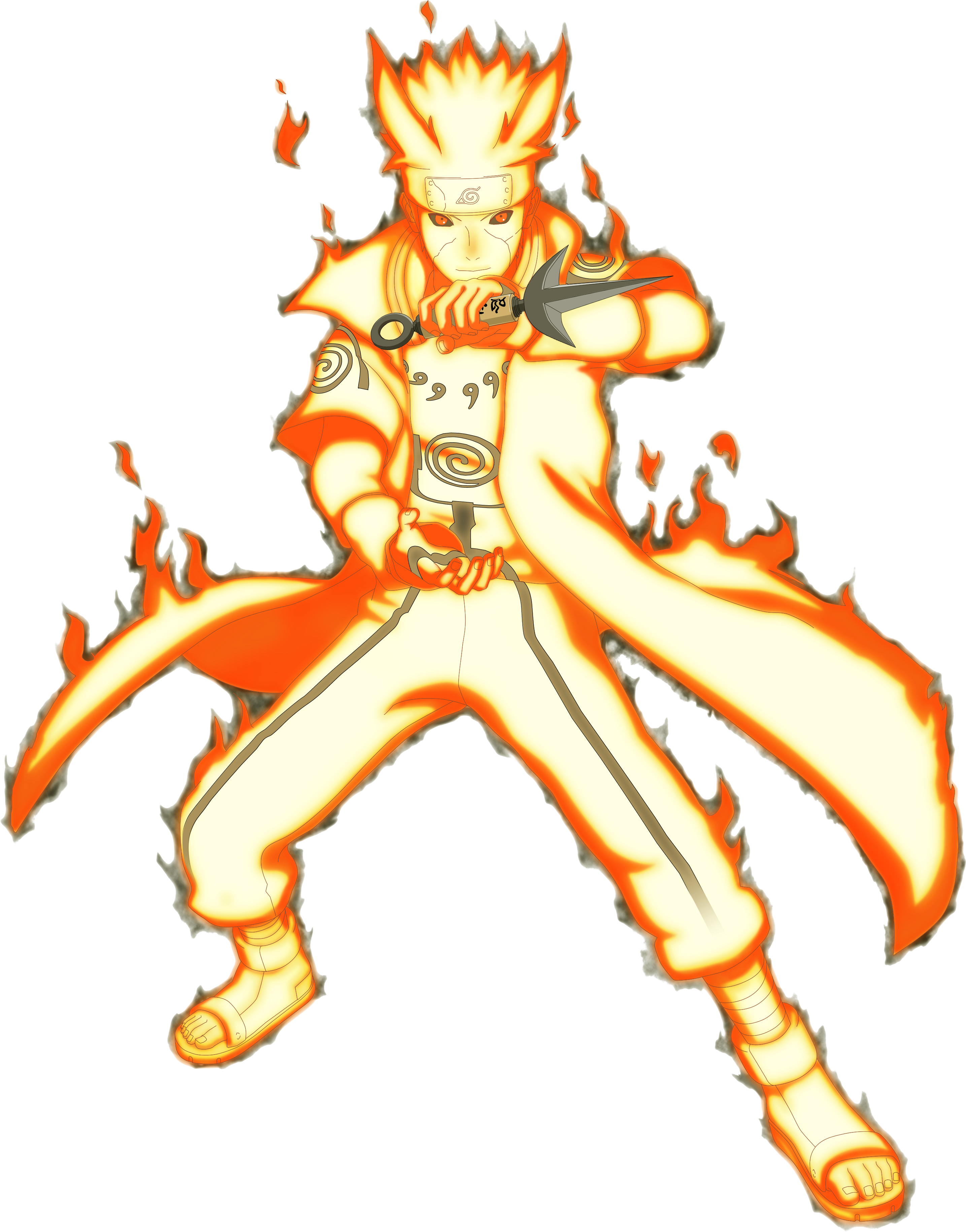 image minato s nine tails chakra mode png narutopedia fandom