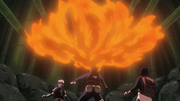 Obito utilisant une technique de feu