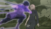 Sasuke usa un Genjutsu en Sakura