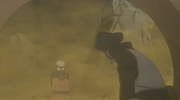Dodai hablando con el clon de Naruto después de salvarlo