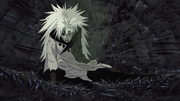 Madara se regenerando após levar uma surra de Guy