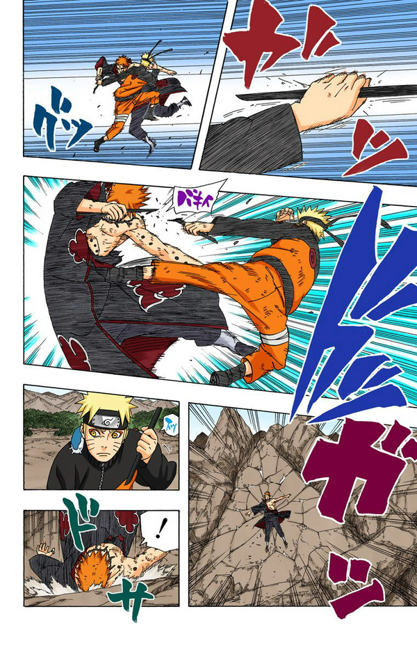 Naruto patea a Tendo Full Color HD
