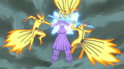 Clones de Kurama contra Susanoo de Sasuke