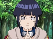 Hinata usando o Byakugan