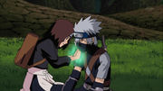 Rin healing Kakashi