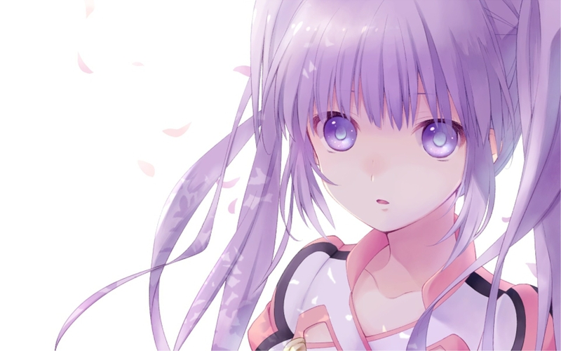 Anime Girl Purple Eyes And Hair Cuties Anime