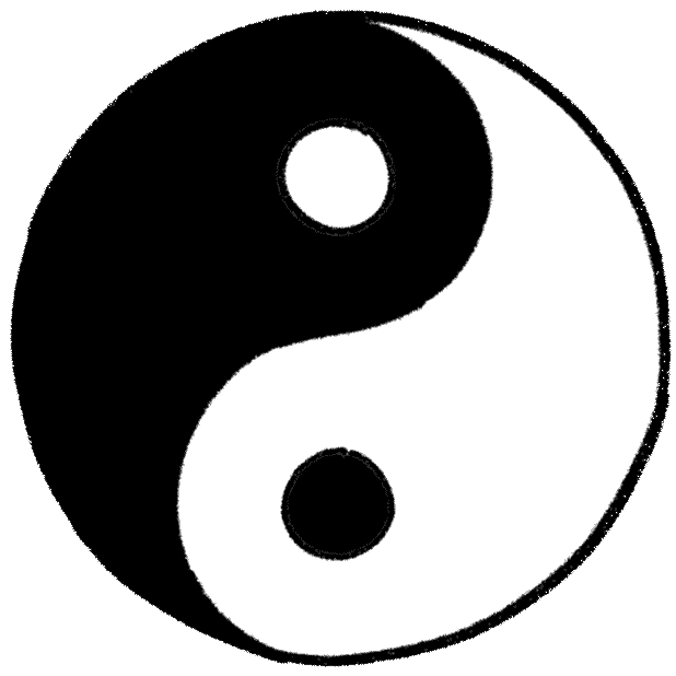 Рисунок инь и янь для срисовки