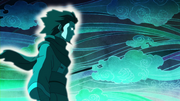 Nisshou while evoking Radiance