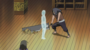 Los del Sonido atacando a uno del Clan Hozuki