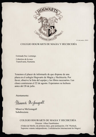 Imagen  Carta de Hogwarts.jpg  Anime y Peliculas  FANDOM powered by
