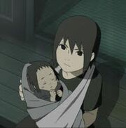 Itachi de pequeño junto con Sasuke