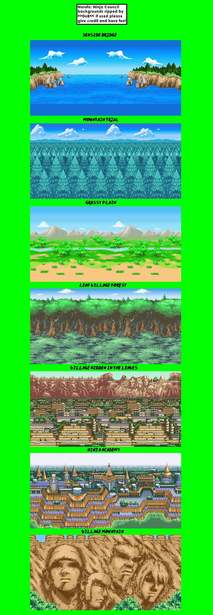 Image Various Stages.png Naruto Sprite Sheet Database FANDOM