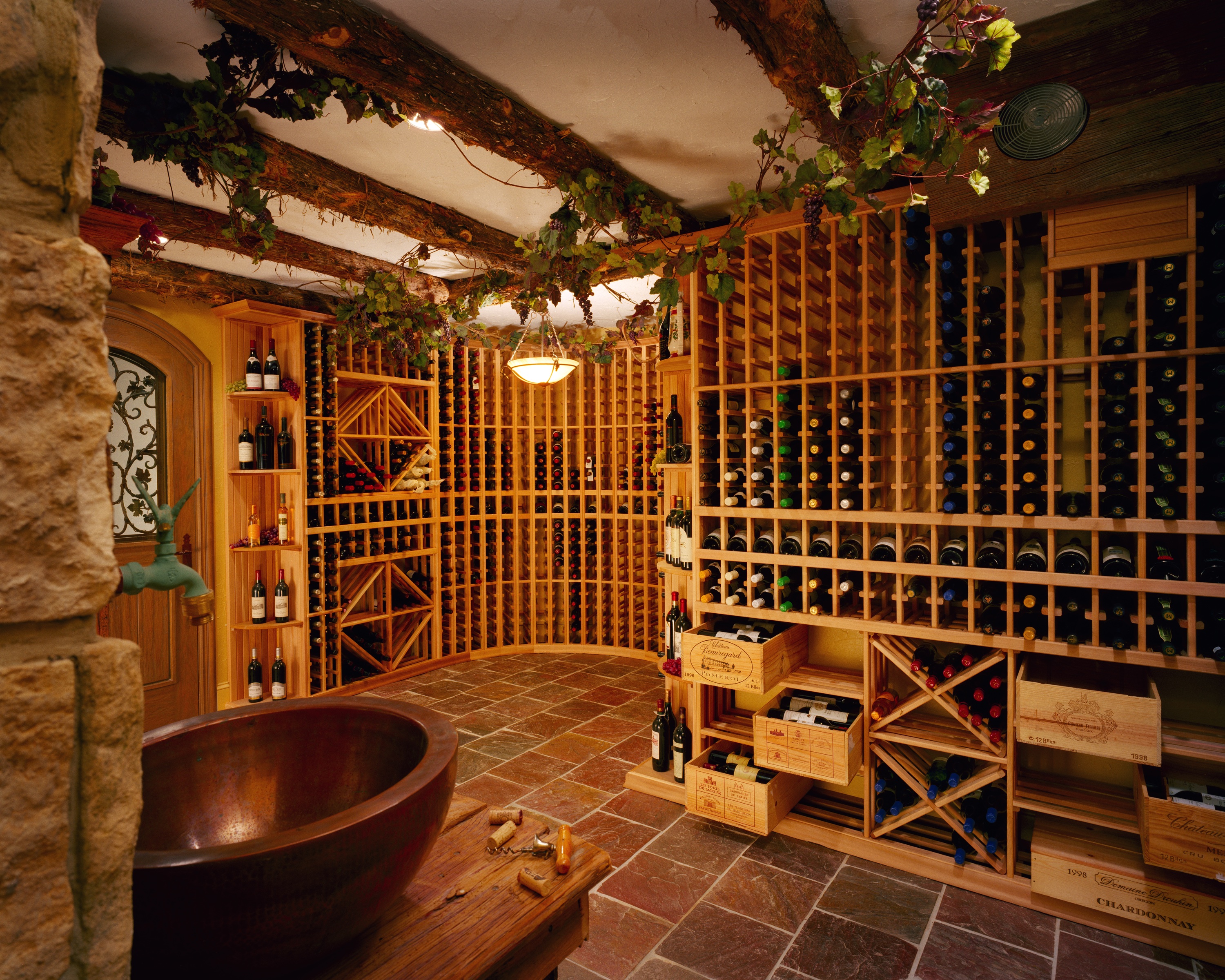 the wine cellar