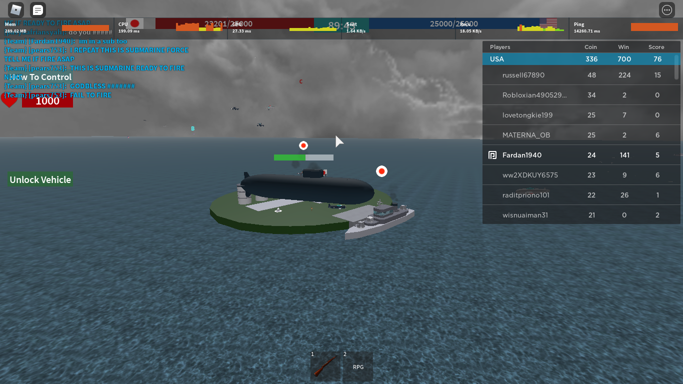 Submarine Naval Warfare Roblox Wiki Fandom - cpu roblox
