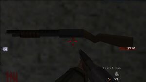 Trench gun on wall