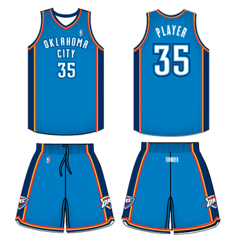 oklahoma city thunder jersey colors