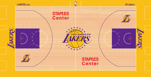 Image - Los Angeles Lakers court logo.gif | Basketball ...