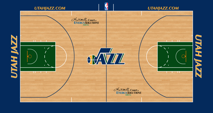 Image - Utah Jazz court logo.gif | Basketball Wiki ...