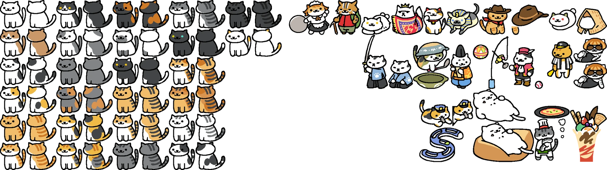 Image Cat Sprites All.png Neko Atsume Wiki FANDOM powered by Wikia