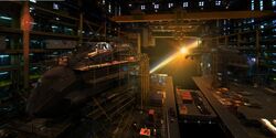 Deep-space shipyard