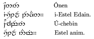 Sindarin example