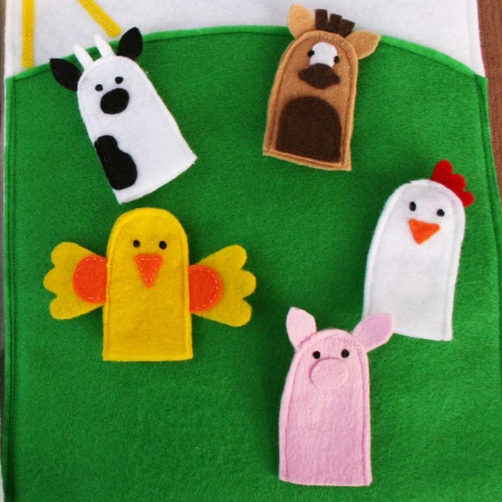 farm animal finger puppets