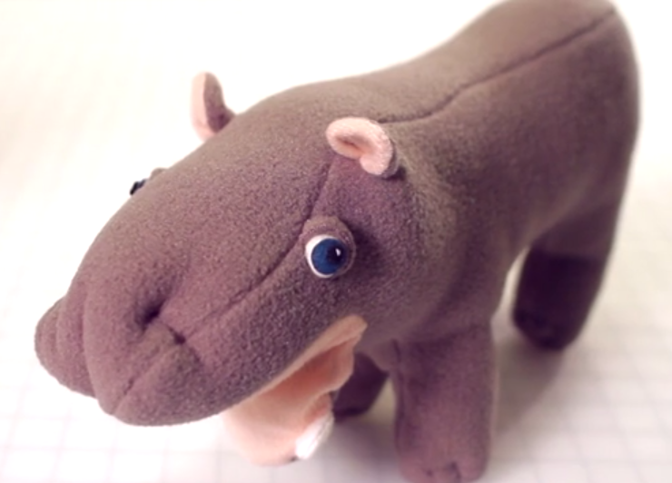 hippo stuffed animal pattern
