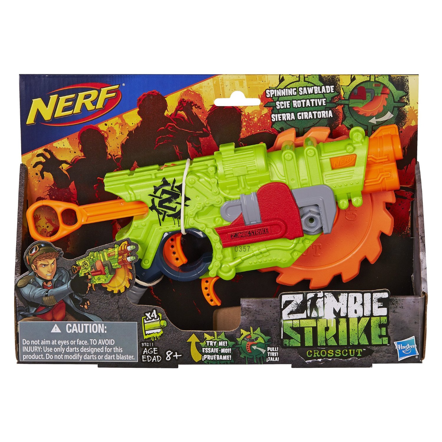 nerf zombie brainsaw blaster