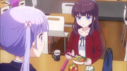 It looks like she will be eating lunch with her friends