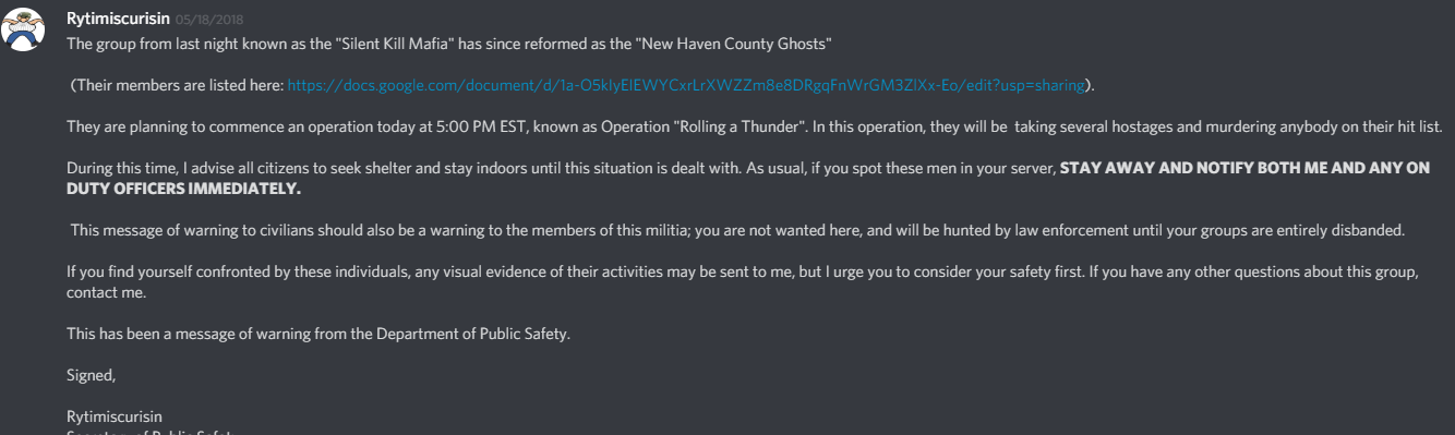 Discord For Roblox County Police