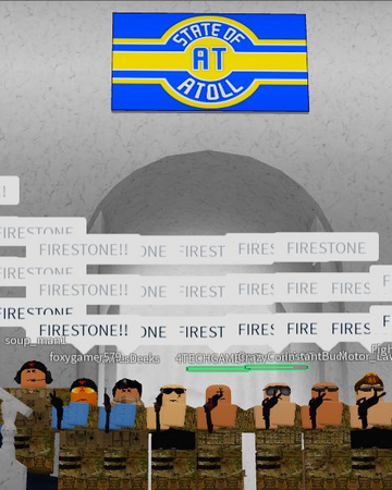 Firestone Atoll War New Haven County Wiki Fandom - roblox firestone logo