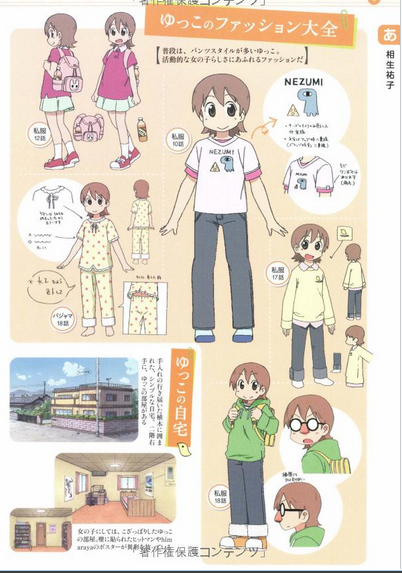 image yuuko s fashion png nichijou wiki fandom powered by wikia