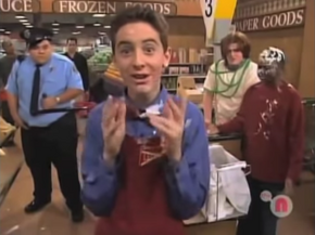 Stuart talks to the viewers about he's a checkout guy