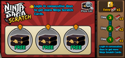 Ninja Scratch Card screen