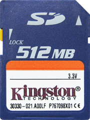 Secure Digital Kingston (512MB)