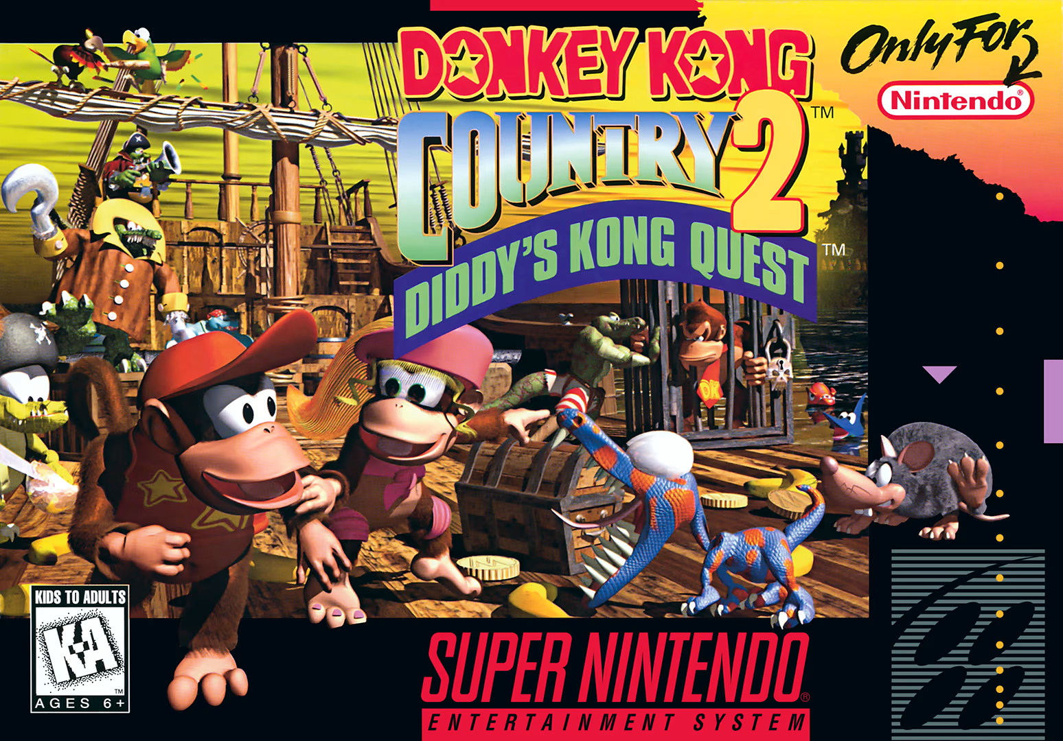 Image result for donkey kong country 2 box art