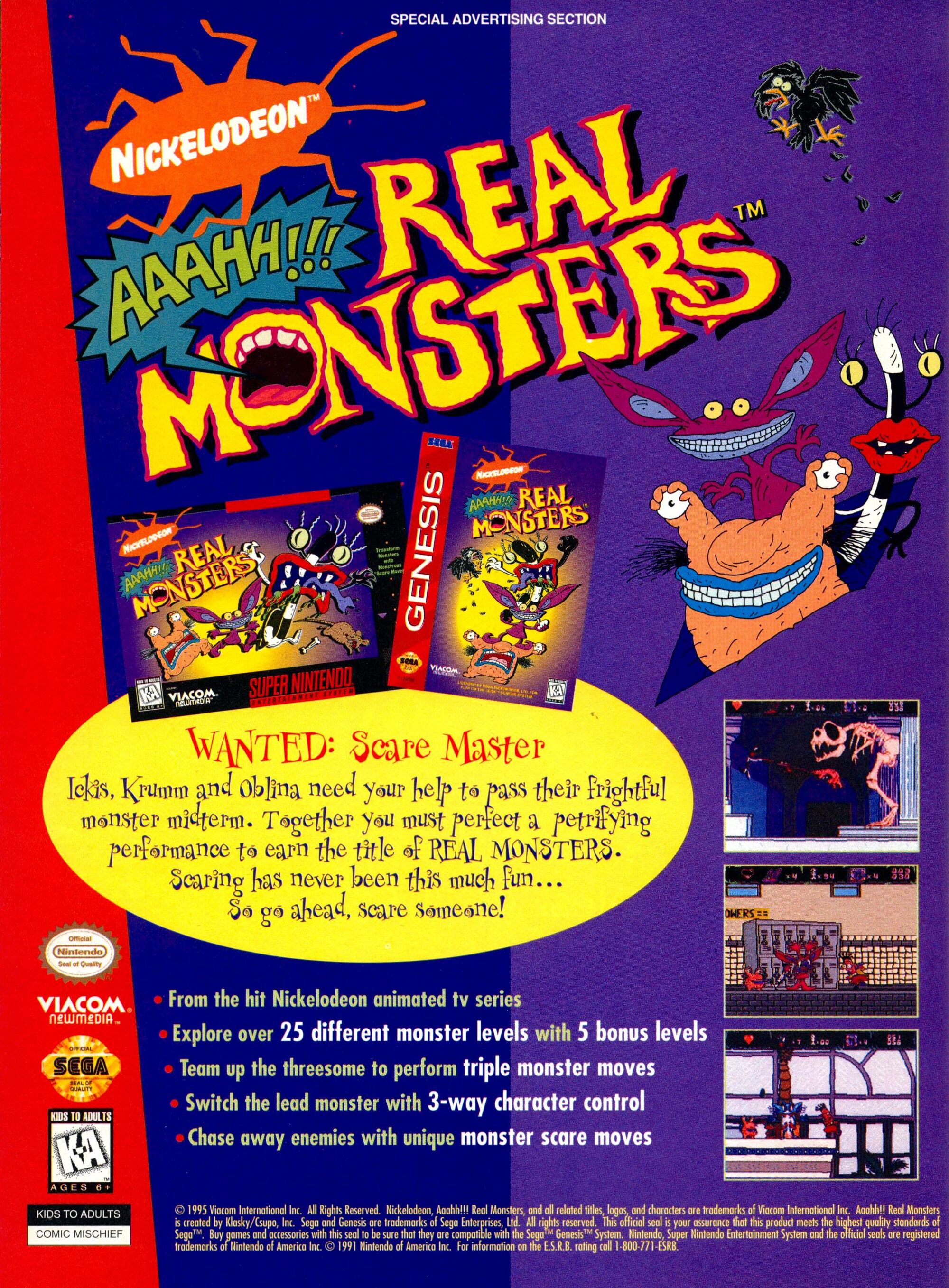 AAAHH!! Real Monsters Nintendo FANDOM powered by Wikia