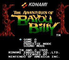Bayou Billy Title Screen
