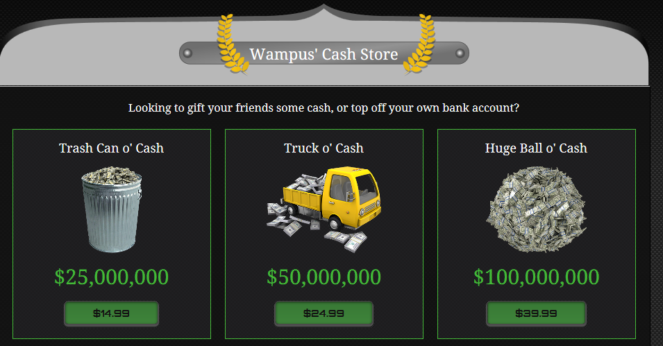 Wampus's Cash Store | Nitro Type Wiki | FANDOM powered by ...