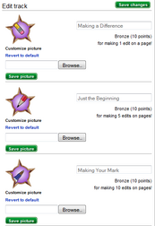 Achievement badges