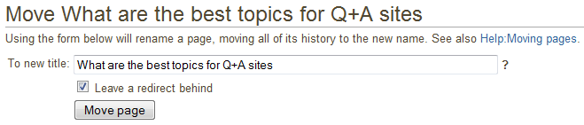 Wikianswers move question