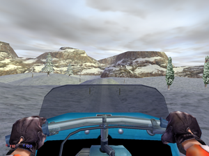 Snowmobile driving