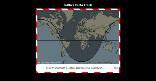 NASA Tracks Santa Webpage