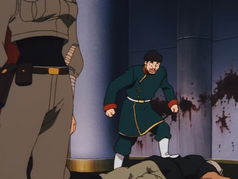 Hamdo kicking a dead corpse